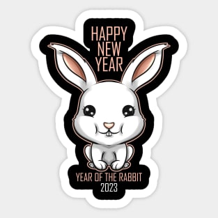 Cute Kawaii Bunny - Chinese Happy New Year Of The Rabbit Sticker